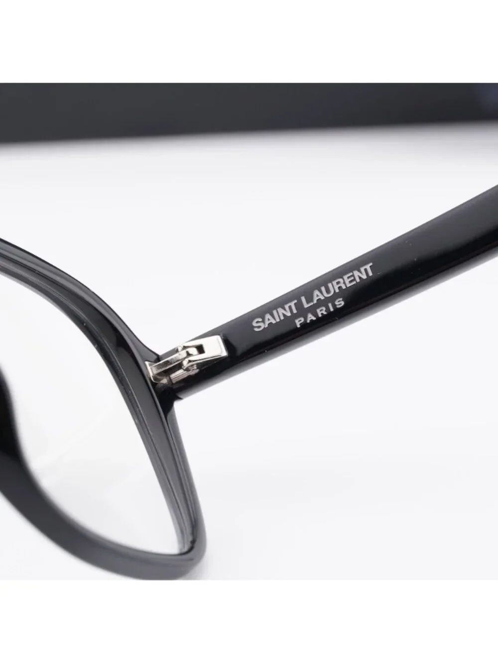 Saint Laurent SL545 OPT 001 Eyeglasses Shiny Black 58mm Square Frame